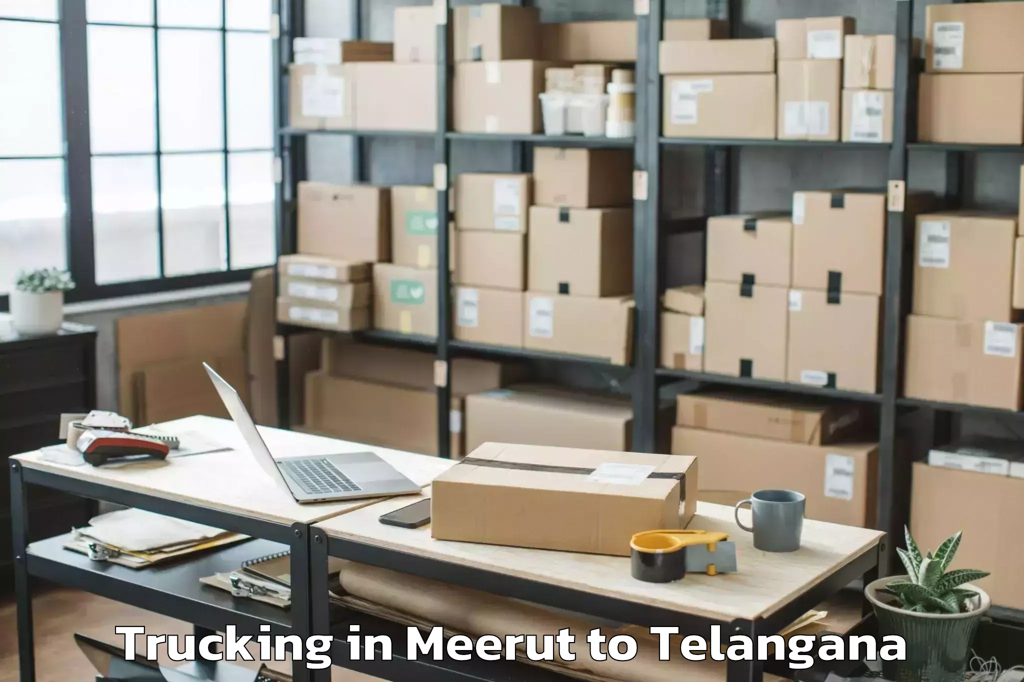 Affordable Meerut to Begumpet Airport Hyd Trucking